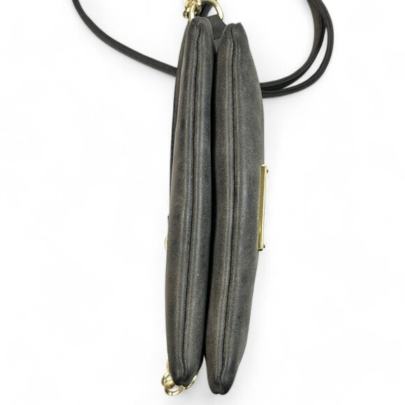 Madden Girl Crossboady Purse Gray Bag Zipper Pocket Inside Top Zipper Logo - Picture 4 of 13